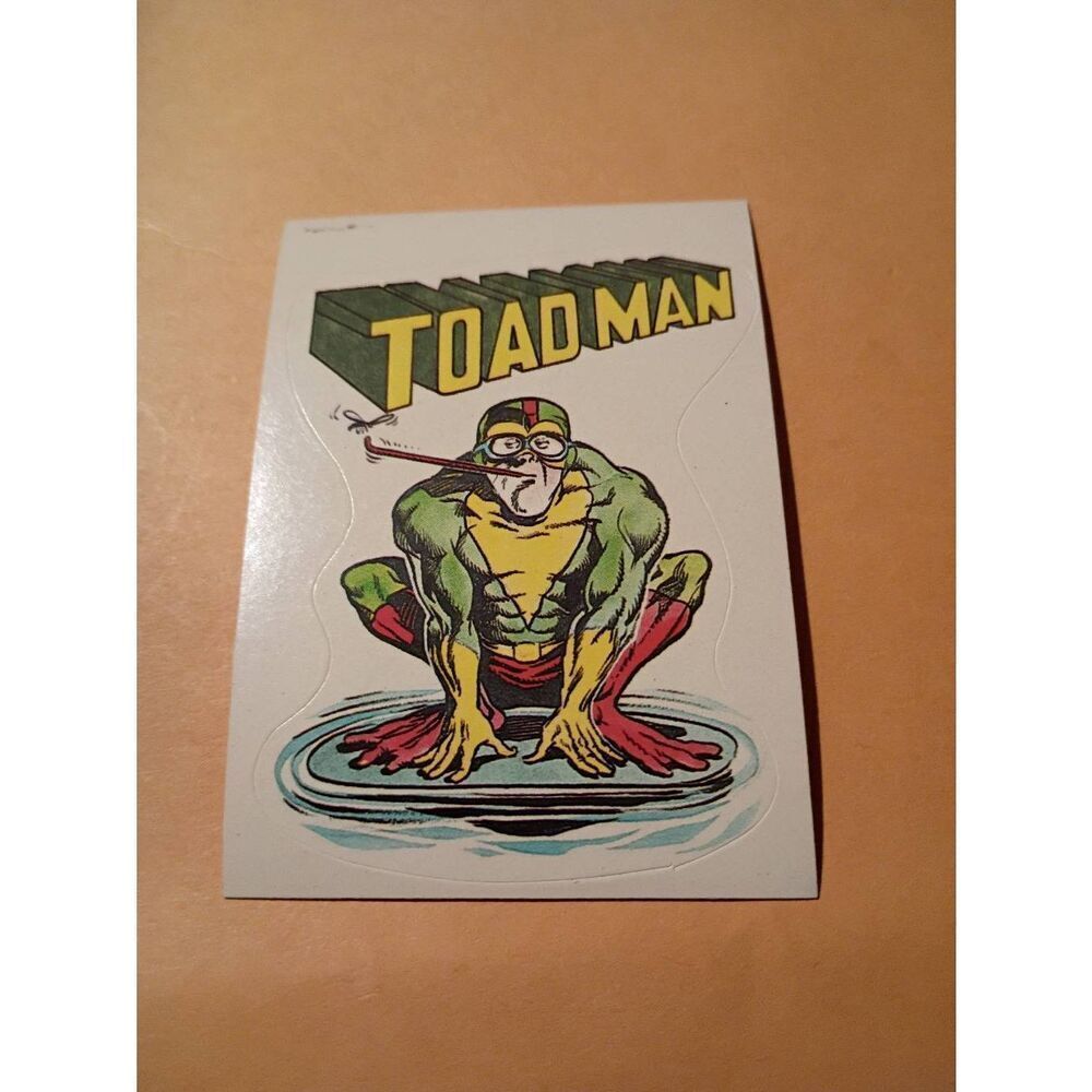 1983 General Mills Zero Heros Trading Card Sticker Card Vintage #37 Toadman